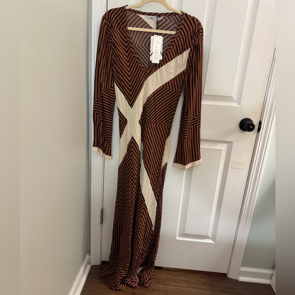 NWT Zara Striped Dress Size Large Blogger Favorite - Picture 11 of 11